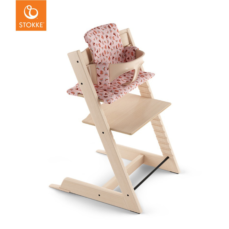 STOKKE Tripp Trapp Hochstuhl Natural mit Babyset und Sitzkissen