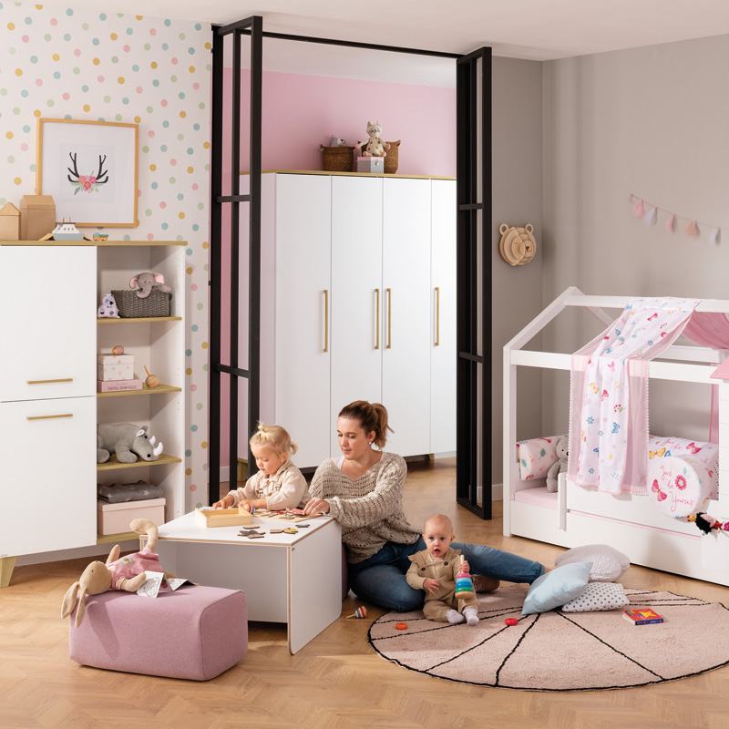 Einrichtungsvariante mit Möbeln der Serie Oscar und Tiny House