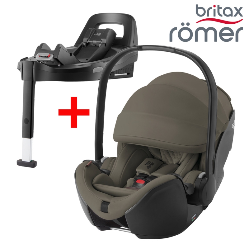 BRITAX RÖMER Baby-Safe Pro BUNDLE mit Babyschale in Urban Olive und Basis Vario Base 5Z